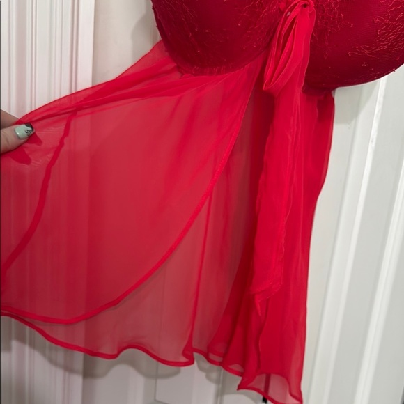 Victoria's Secret Red Underwire Babydoll Bra nighty - Picture 6 of 6